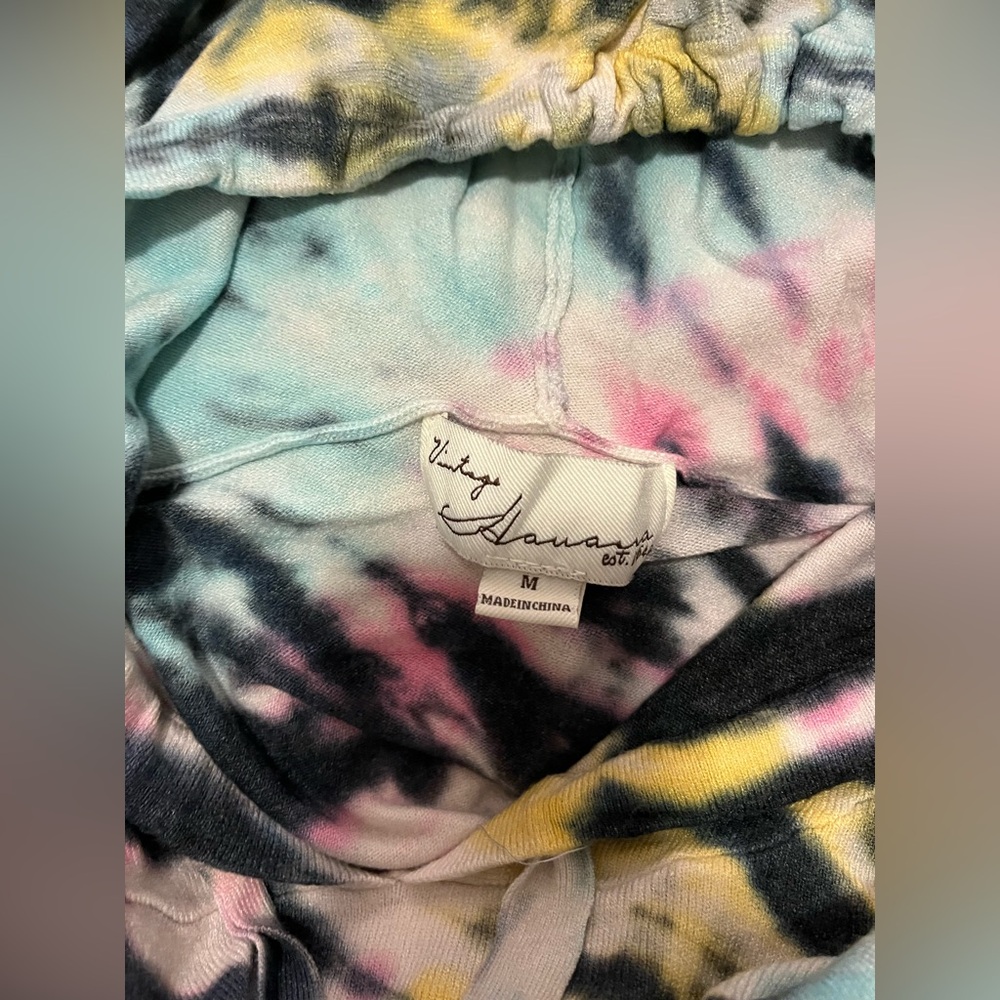 Vintage Havana Tie-Dye Hoodie - Black, Pink, Yellow, Blue - Picture 4 of 5